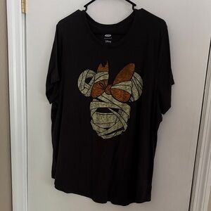 Disney Grey Tee with Rust and Cream Mummy Mickey Graphic